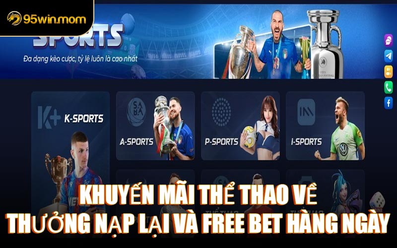 Khuyến Mãi Thể Thao Về Thưởng Nạp Lại Và Free Bet Hàng Ngày